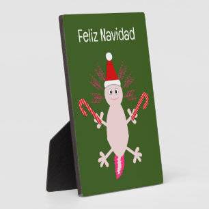 Plaque Photo Cute Noël Axolotl Custom