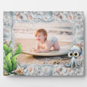 Plaque Photo Cute Octopus and Seashells Child's Photo Frame (Devant)