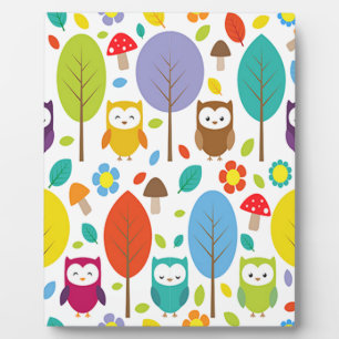 Plaque Photo Cute Owl