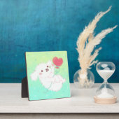 Plaque Photo Cute Puppy with Heart Balloon (Insitu)