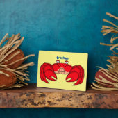 Plaque Photo Cute red crab cartoon (Côté)