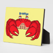 Plaque Photo Cute red crab cartoon (Côté)