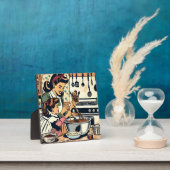 Plaque Photo Cute Retro Maman et Fille Cuisiner ensemble (Insitu)