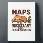 Plaque Photo Cute Sloth Naps � Necessary Adult Peace Session Cl<br><div class="desc">Cute Sloth Naps � Necessary Adult Peace Session Classic T-Shirt</div>