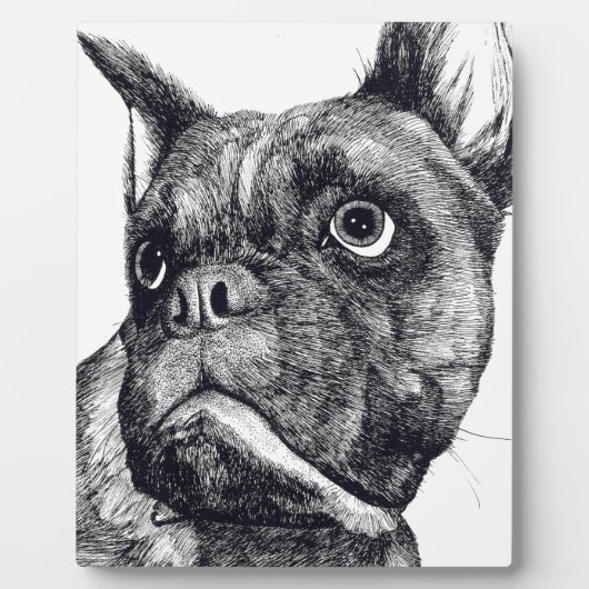 Plaque Photo Cutesse de chien de boxe (Devant)