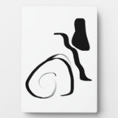 Plaque Photo Cycle de rotation : noir et blanc Abstrait (Devant)