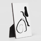 Plaque Photo Cycle de rotation : noir et blanc Abstrait (Côté)