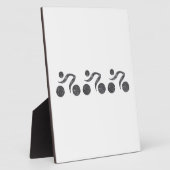 Plaque Photo Cyclistes en gris (Côté)