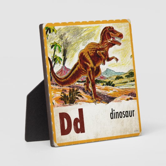 Plaque Photo D est pour Dinosaur (Recto)