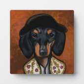 PLAQUE PHOTO DACHSHUND     (Devant)