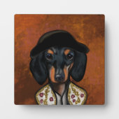 PLAQUE PHOTO DACHSHUND    (Devant)