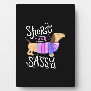 Plaque Photo Dachshund Court Et Sassy