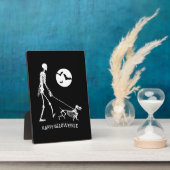 Plaque Photo Dachshund Halloween (Côté)