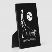 Plaque Photo Dachshund Halloween (Côté)