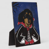 Plaque Photo Dachshund Halloween (Côté)