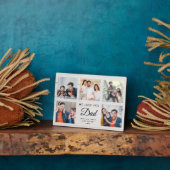 Plaque Photo DAD | Collage photo de Fête des pères rustique per (Côté)