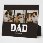 Plaque Photo Dad Established Black Fun 3 Photo (Côté)