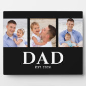Plaque Photo Dad Established Modern Black 3 Photo (Devant)