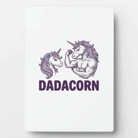 Plaque Photo Dadacorn Funny Unicorn Dad Vector Shirt Design_1 (Devant)