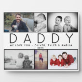 Plaque Photo Daddy Cute Modern 6 Photo Collage de photos Fête d (Devant)