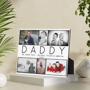 Plaque Photo Daddy Cute Modern 6 Photo Collage de photos Fête d