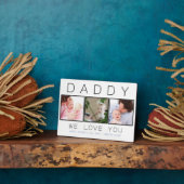 Plaque Photo Daddy Father's Day Custom 3 Photo (Côté)