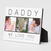 Plaque Photo Daddy Father's Day Custom 3 Photo (Côté)