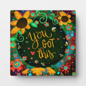 Plaque Photo Daisées Florales Inspirationnelles Vous Avez Obten (Devant)