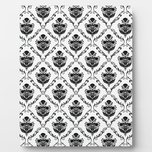 Plaque Photo Damas noir traditionnel (Devant)