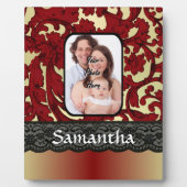 Plaque Photo Damas rouille rouge (Devant)