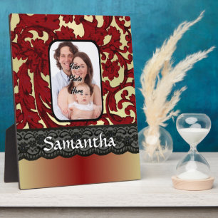 Plaque Photo Damas rouille rouge
