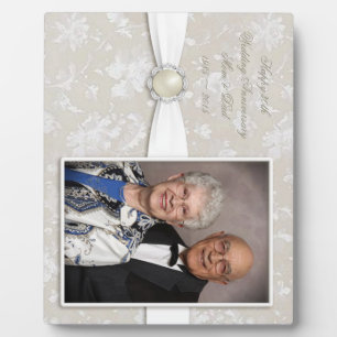 Plaque photo Damask 30th Mariage Anniversary