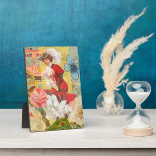 Plaque Photo Dame victorienne femme élégante riche illustration