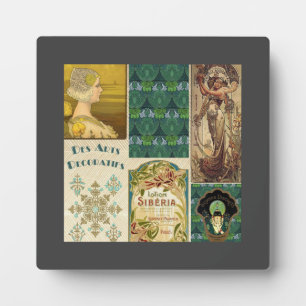 Plaque Photo Dames Art Nouveau