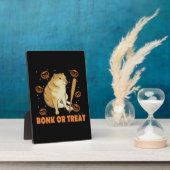 Plaque Photo Dank Meme Cheems Halloween Chien (Côté)