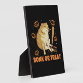 Plaque Photo Dank Meme Cheems Halloween Chien (Côté)