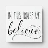 Plaque Photo Dans cette maison nous croyons signe de Noël (Devant)