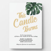 Plaque Photo Dans la mémoire aimante Panneau mariage feuille Pl (Devant)