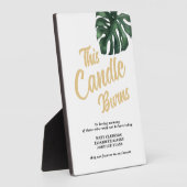 Plaque Photo Dans la mémoire aimante Panneau mariage feuille Pl (Côté)