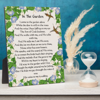 Plaque Photo Dans Le Jardin Hymn Fleurs Floral Hummingbirds