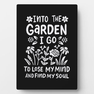 Plaque Photo Dans le jardin, je trouve mon âme