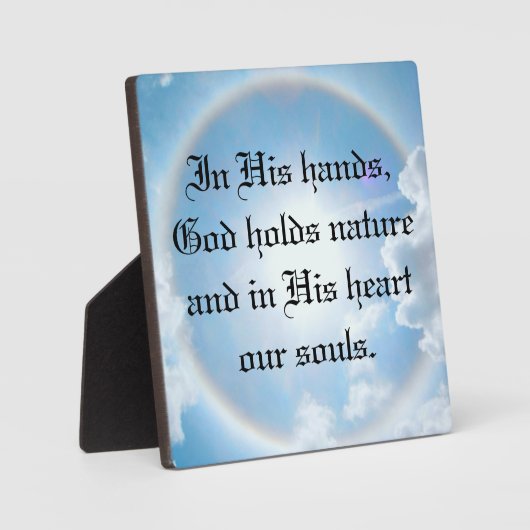 Plaque Photo Dans Ses Mains (Recto)