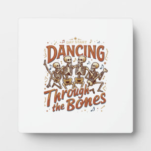Plaque Photo Danse à travers les squelettes d'Halloween Musique
