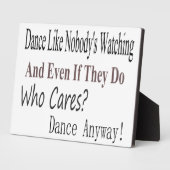 Plaque Photo Danse comme personne ne regarde (Côté)