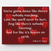 Plaque Photo Danse comme si personne ne regardait (Devant)