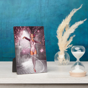 Plaque Photo Danse rose ballerine et beaux papillons