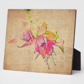 Plaque Photo Danser Dans Le Vent - Fleurs Fuchsia (Côté)