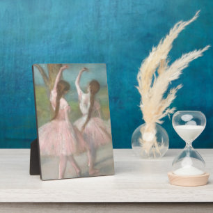 Plaque Photo Danseuses en rose Edgar Degas