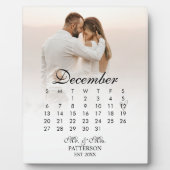 Plaque Photo Date Mariage simple et moderne (Devant)