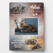 Plaque photo de chat préférée Bonjour Rust & Navy (Devant)